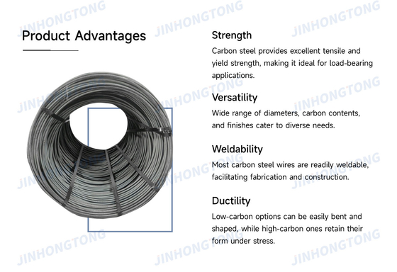 SAE1006B/SAE1008B/Q195/Q235 High Tensile Strength 1700MPa Steel Wire Rope Galvanized for Mattress Spring