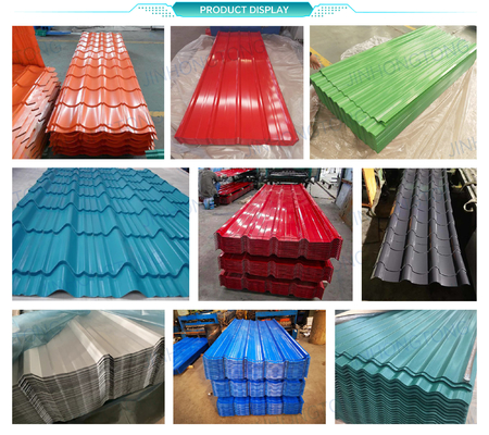 Red RAL 040 40 67 PPGL PPGI Corrugated Steel Roof Sheet Tile in Customized Size and Thickness with ASTM Standard