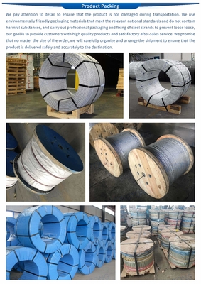 Non-Alloy 1x7 Diameter ASTM A 475 High Tensile Galvanized 7 wire 0.33mm steel strand galvanized steel wire rope