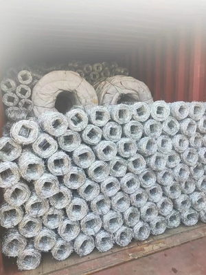 Customized Length Galvanized Security Barbed Wire for Security on Farm and Highway Fences ASTM 6 8 9 10 12 14 18 20