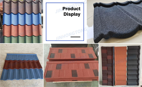 1320*360*0.5mm Interlocking Tile Color Stone Coated Metal Roofing Tile and Valley Tray for Apartment Construction