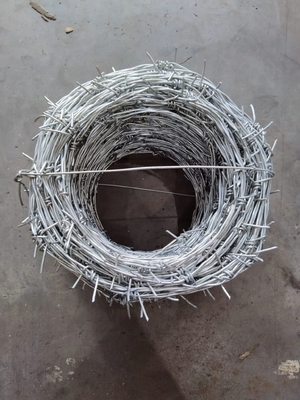 8mm and 1.8mm Diameter Galvanized Barbed Wire for Fence and Construction Customizable for Different Customer Requirements