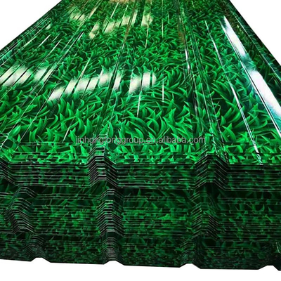 Surface Color Coating PPGI PPGL Galvanized Corrugated Roofing Steel Sheet Plate for Fence Panel Customize Pattern Grassy