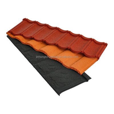 665-1000mm Width Hard Metal Roofing Stone Coated Asphalt Roof Sheet for Leisure Facilities High Hardness