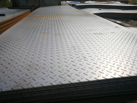 Length 2-12m or as required ASTM A1080 A366 Low Mild Carbon Checkered Steel Plate 3mm Steel Checker Plate for Building