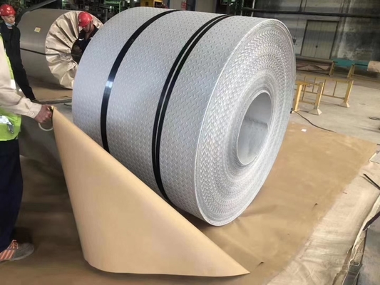 High Strength Carbon Steel Checkered Plate Coil with Length 2-12m Decoiling Service DC04 DC05 DC06 SPCC Cold Rolled Steel