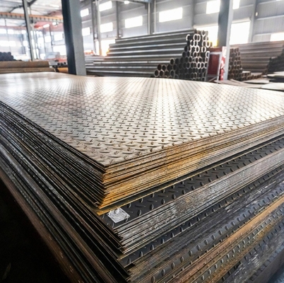 Stable Q235 Q345 A36 Tear-Drop/T-Type Pattern Checkered Iron Steel Sheet/Coil with Reasonable and Thickness 1.5-200mm