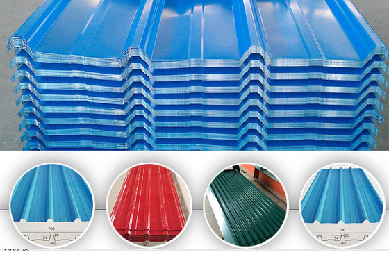 0.21-0.22MM Prepainted Coating PE Zinc GI Corrugated Galvanized Steel Sheet Iron Metal Roofing Sheets with Benefit