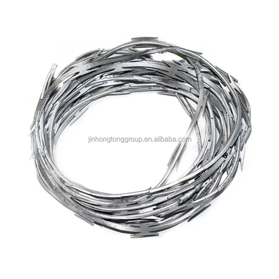 Barbed Wire Coil Cross Razor Type and Anti-rust Iron Wire Material with 1.5-3cm Barb Length