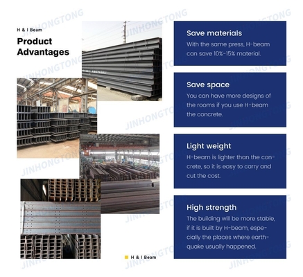 Q235B/Q345B/ST37-2/ST52/S235JR/S275JR/S355JR Mild Universal Structural Steel H I Iron Beam With Certificate