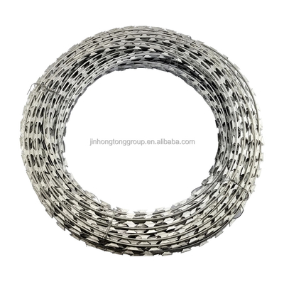 Galvanized Razor Wire Mesh Fence with Characteristics High Tensile Strength Wire Cross Razor Type and Anti Climb Spikes
