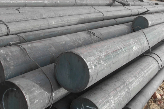 Hot rolled carbon steel round bars in sizes 30mm to 50mm, available in Q245, Q345, A36, S235JR, S355JR, and S275JR grades.