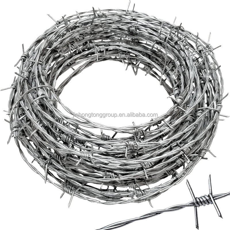 Galvanized Barb Length Customers' Requirment PVC or Galvanized Anti-Rust and Anti-Corrosion Barbed Wire 1.6mm x 100