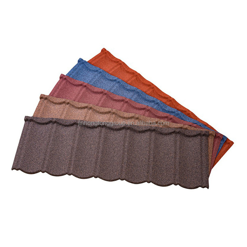 Building Material Modern Design Stone Coated Roofing Tile 0.4mm Interlocking Metal Tile Roof Shingles in Customized Colors
