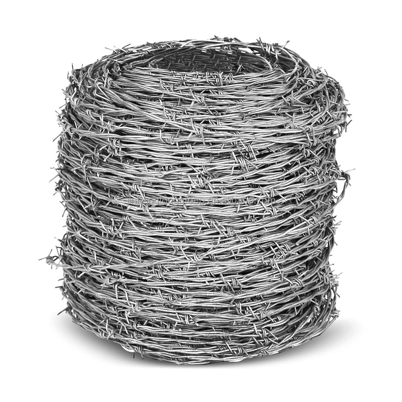 8mm and 1.8mm Diameter Galvanized Barbed Wire for Fence and Construction Customizable for Different Customer Requirements