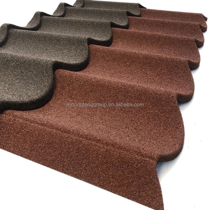 Modern Style 420mm Width Stone Coated Metal Roof Tile Made in for Apartment Application Fish Scale Design