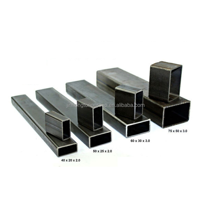 Processing Service Bending Mild Carbon Welded Metal MS ERW Black Iron Hollow Section Rectangular and Square Steel Pipe