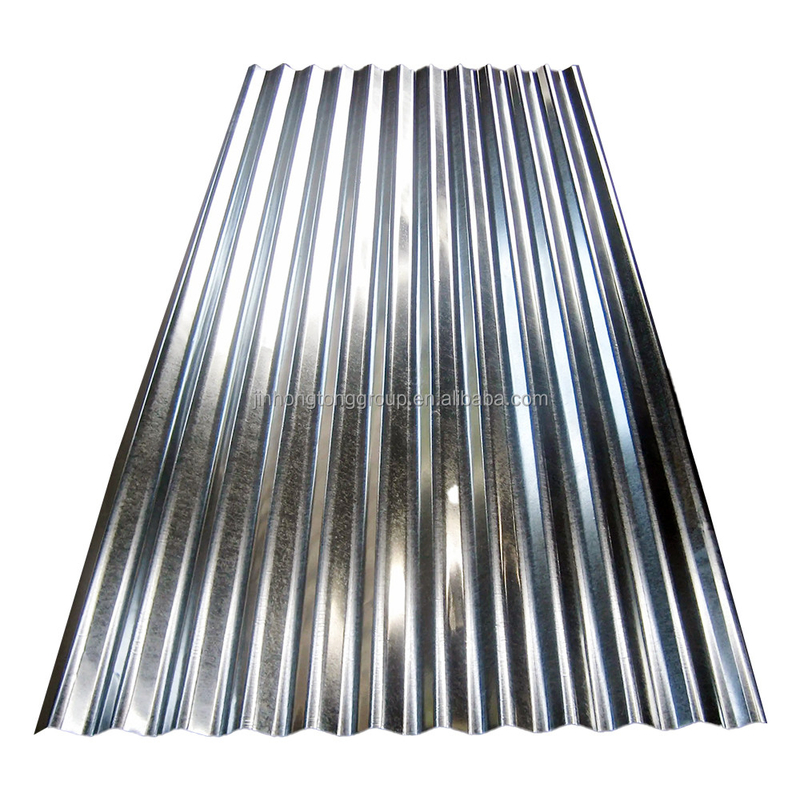 Zero Spangle 28 / 26 / 24 Gauge Galvanized Corrugated Roofing Sheet with Mid Hardness and Fireproof Characteristics