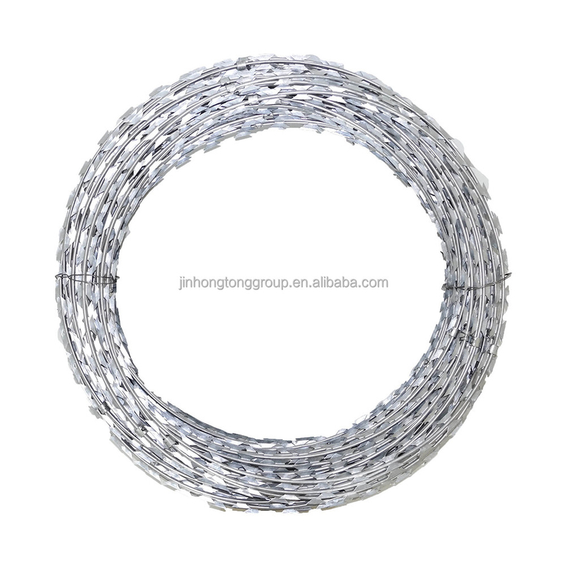 Galvanized Razor Wire Mesh Fence with Characteristics High Tensile Strength Wire Cross Razor Type and Anti Climb Spikes
